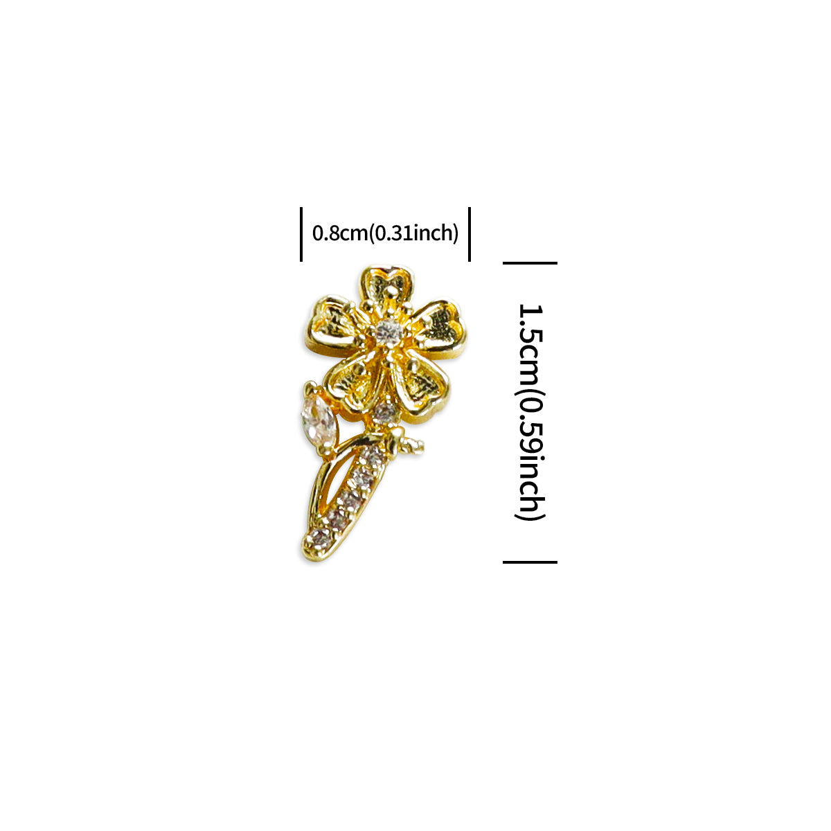 1 Set Golden Bling Metal Flower Nails Rhinestones, Kawaii 3D Nail Art Charms, Mixed Micro Beads Nail Gems Decoration  3D DIY Nail Art Supplies