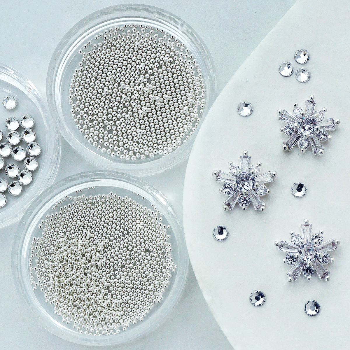 1 Set Golden Silvery Bedazzled Christmas Snowflakes Nails Rhinestones, Bling Nail Crystals, Flatback Hexagonal 3D Nail Art Decoration, Xmas Party Nail Accessories DIY  Nail Art Supplies