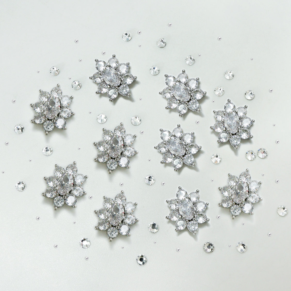1 Set Luxury Bling Nails Rhinestones, Mixed Golden Beads Flat Bottom Rhinestones Nail Art Decorations, Octagonal Nail Crystalsm，Y2K 3D Nail Supplies, Christmas DIY Manicure