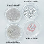 1 Set Golden Silvery Bedazzled Christmas Snowflakes Nails Rhinestones, Bling Nail Crystals, Flatback Hexagonal 3D Nail Art Decoration, Xmas Party Nail Accessories DIY  Nail Art Supplies