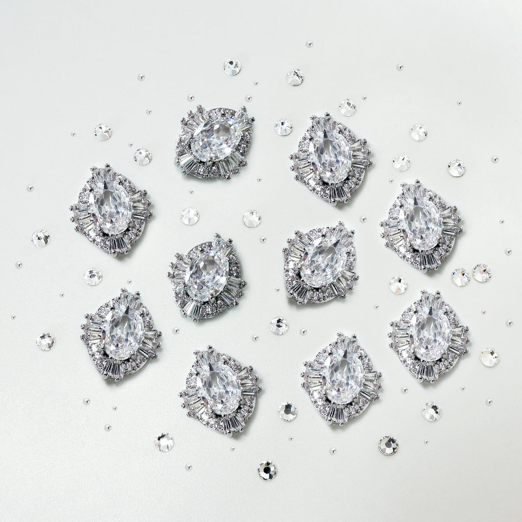 1 Set Silvery Sparkling Nail Rhinestones Kawaii 3D Nail Art Decoration, Party Nail Accessories DIY Christmas Manicure Decoration, Nail Art Supplies