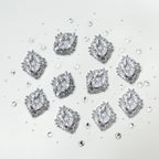 1 Set Silvery Sparkling Nail Rhinestones Kawaii 3D Nail Art Decoration, Party Nail Accessories DIY Christmas Manicure Decoration, Nail Art Supplies