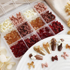 1box Melard Brown 3D Bow Nail Decorations Suitable for DIY Press-On Nails, Amber & Burgundy Resin Bow Accents with Mixed, Sweet Bows for Autumn Winter Nail Art Supplies