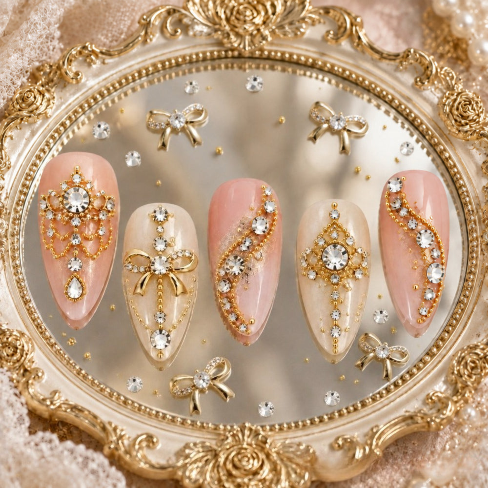 1 Set 3D Luxurious Bow Bedazzled Nails Rhinestone, Alloy Metal Nail  Art Decorations Baroque Vintage Style, Multi-Size Beads Bling Nail Gems DIY Manicure Supplies for Women &girls,  Party Glamorous Nails, Banquet  Elegant Embellishments Nail Charms