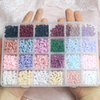 24 Grid Multi-color 3D Bow Nail Charms Matte Resin Mini Bowknot DIY Press On Nail Parts Sweet Girl Manicure Accessories For Wedding Dating Daily Nail Art