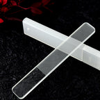 4pcs Professional Nano Glass Nail File,with Transparent Crystal Polish Blocks and Storage Box for DIY Manicure Tools, Nail Care Accessories, Nail Tools