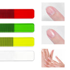 4pcs Professional Nano Glass Nail File,with Transparent Crystal Polish Blocks and Storage Box for DIY Manicure Tools, Nail Care Accessories, Nail Tools