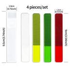 4pcs Professional Nano Glass Nail File,with Transparent Crystal Polish Blocks and Storage Box for DIY Manicure Tools, Nail Care Accessories, Nail Tools
