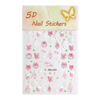 1pcs Snowy Christmas Embossed Nail Stickers, 5D Red Green Bow Tree Snowflake Nail Decals, Winter Xmas Nail Art Supplies for Press On Nails